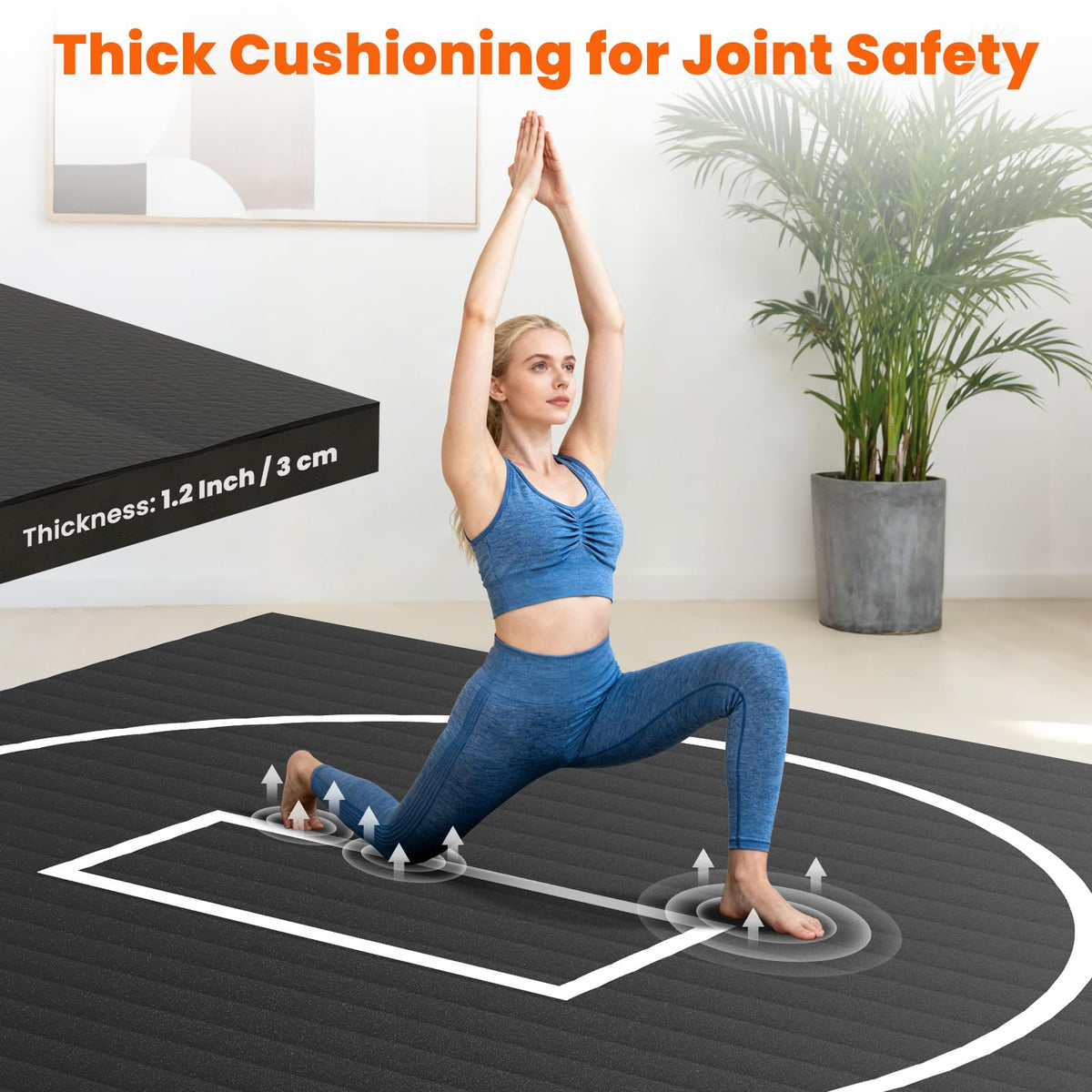 Kaoshan Foam/Inflatable Wrestling Mat - 10'x10' Wrestling Mats for Kids, Jiu Jitsu Mats for Home, Flow Space Mats BJJ, Roll-up Training Mats for Grappling, Martial Arts, Judo, Boxing, MMA 5'x10'/8'x8'/13'x13'