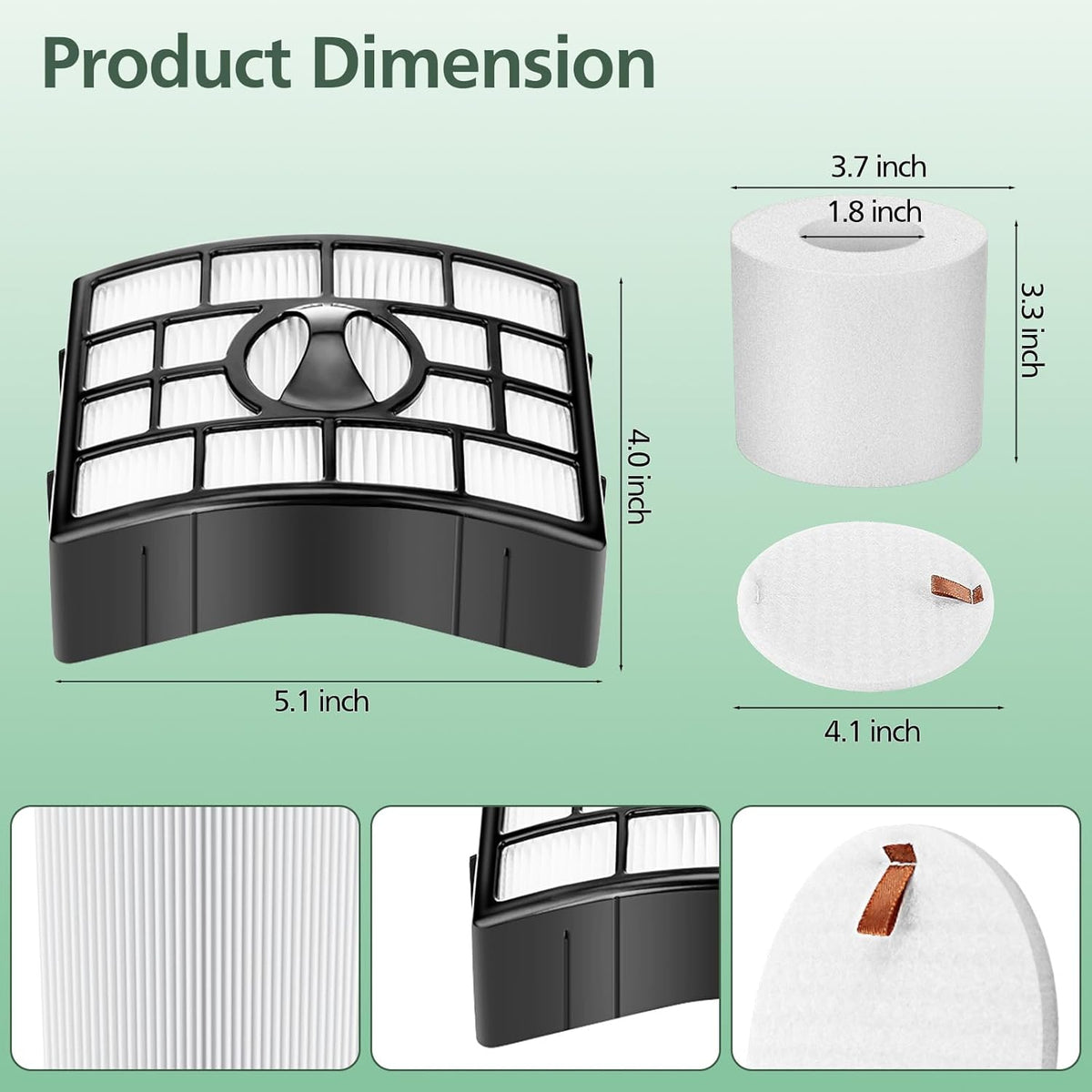 Shark NV752 AZ1002 Replacement Vacuum Filters - Compatible with NV650, NV651, NV752 & More
