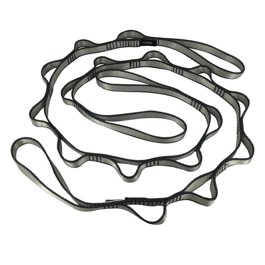 FOSER 2pcs Daisy Chains, Yoga Hammock Extension Strap, Adjustable Nylon Strap Fitness Pilates and Exercise Extend Strap (GRAY)