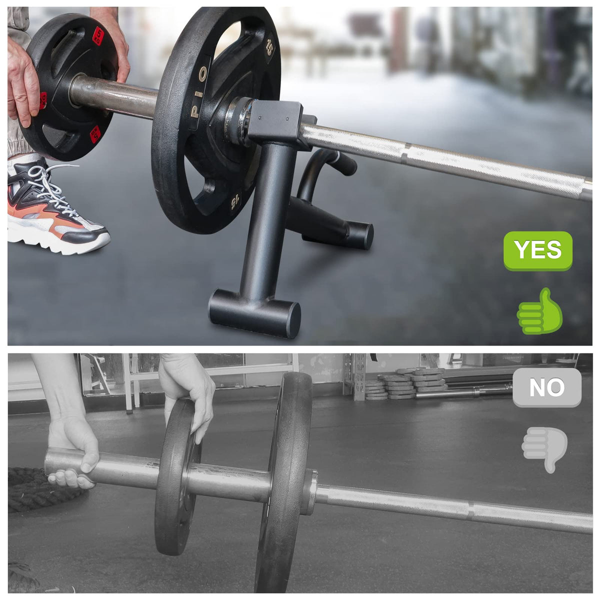 Deadlift Jack Barbell Stand,Barbell Stand for Weight Training Home Gym Easily Unload and Load 600lbs Barbell Plates for Deadlift Exercise (1 PCS)