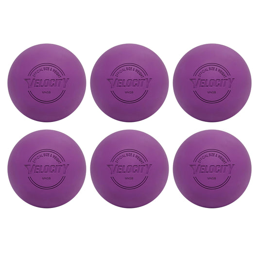 Velocity Practice Lacrosse Balls - 1, 2, 3, 6, 12, 18, 24, 36, 60 and 120 Packs - Official Size and Weight - Purple