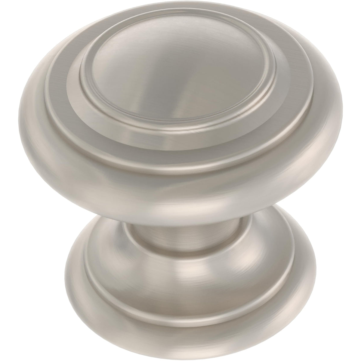 Franklin Brass (10-Pack) – Nickel Cabinet Knobs for Dressers, Drawers, Kitchen Cabinet Door, Vanity, Furniture, Closet Knobs, 1-1/8 Inch Round | Simple Double Ring