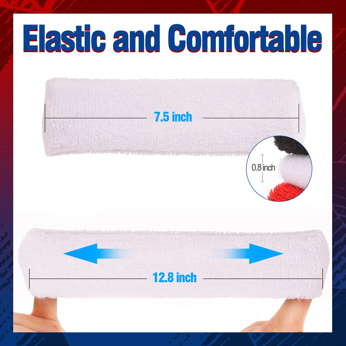 Towel Headband Fashion Sweatbands Sports Headband Soft Organic Cotton Outdoor Head Sweat Band for Men & Women Yoga Exercise