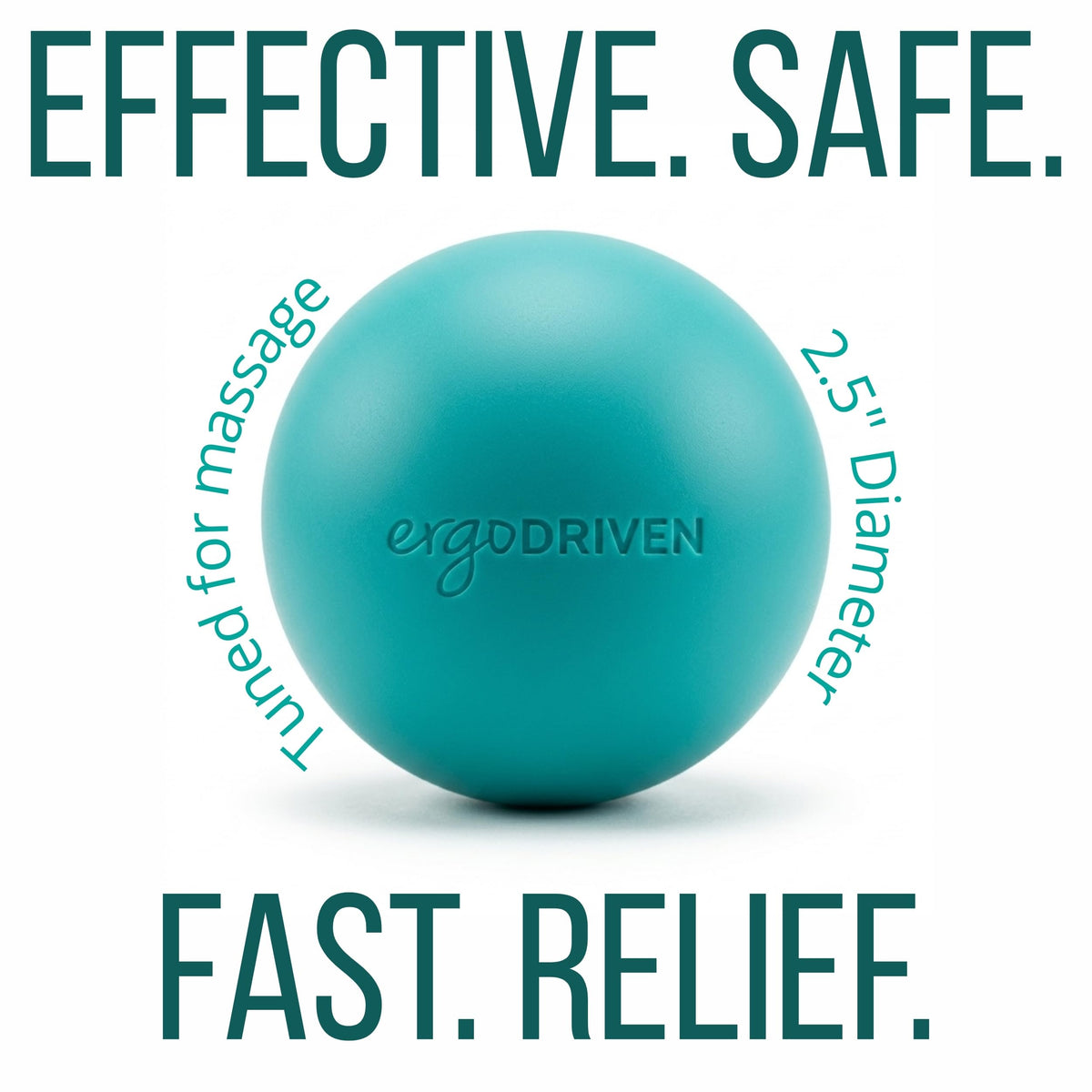 Massage Ball for Myofascial Release, Pure Silicone, Designed for Massage (NOT Lacrosse), Completely Free of BPA/Latex/Rubber/PFAS, for Trigger Point Therapy, Ideal Firmness and Traction