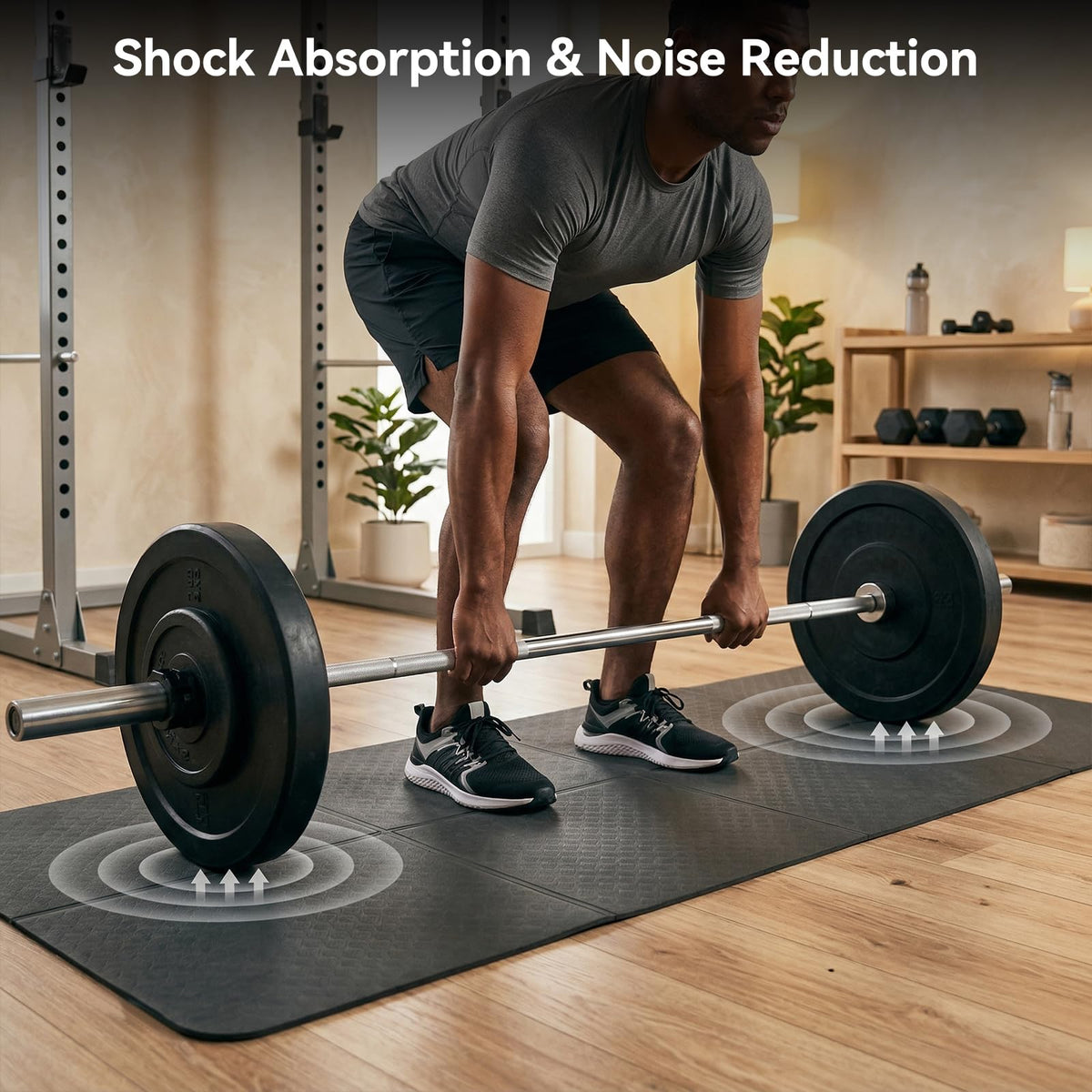 FIRINER Walking Pad Mat for Carpet 73''×24'' Foldable Treadmill Pad Floor Protector Non-Slip Noise Shock Absorption Exercise Equipment Mats for Hardwood Floor/Spinning Bike/Elliptical Machine