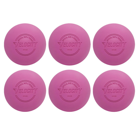 Velocity Practice Lacrosse Balls - 1, 2, 3, 6, 12, 18, 24, 36, 60 and 120 Packs - Official Size and Weight - Pink