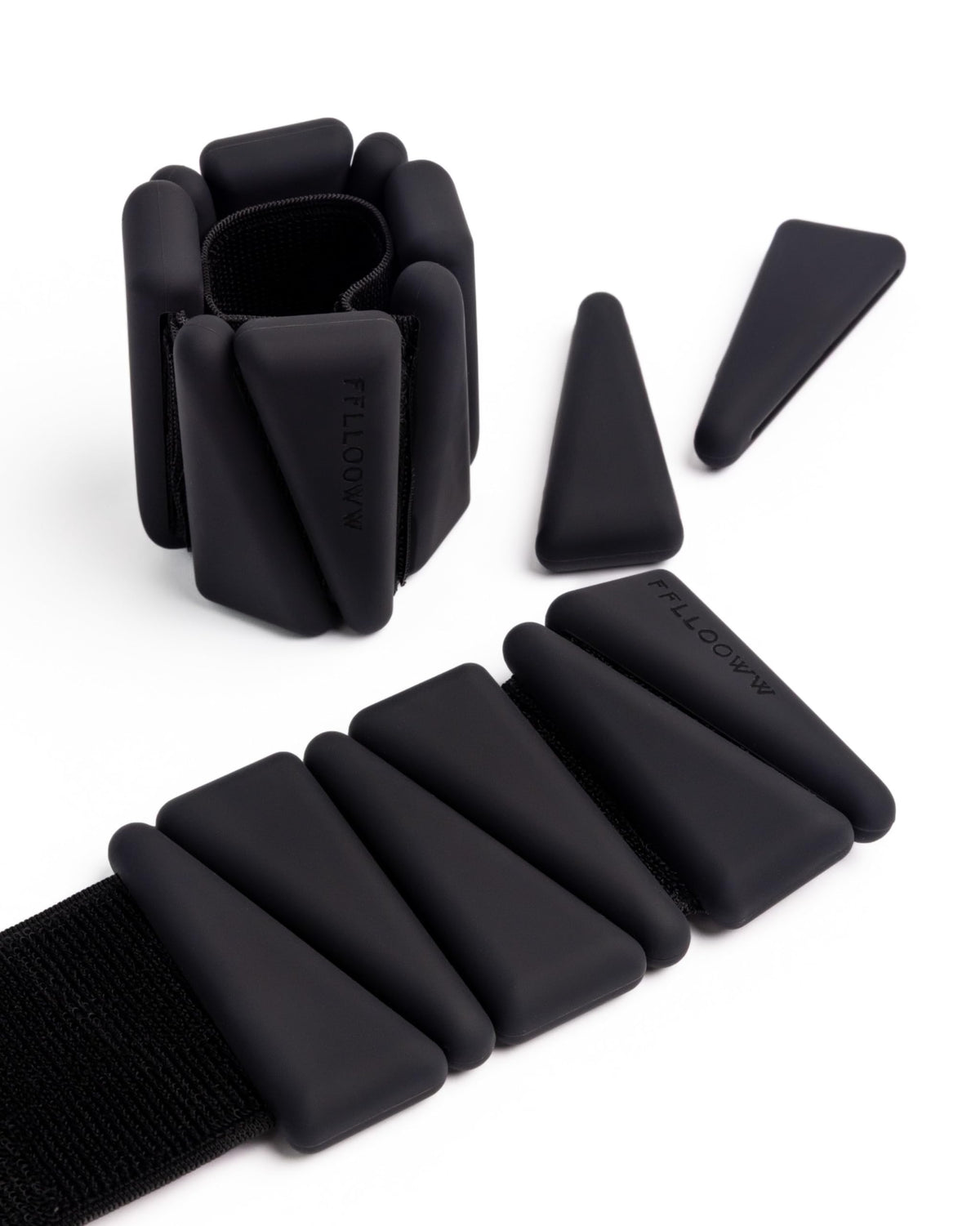 FFLLOOWW Adjustable Ankle & Wrist Weights Set, 2 lbs Each (4 lbs Total), Soft Comfortable Weights for Walking, Pilates, Barre & Home Workouts with Secure Fit for Women & Men