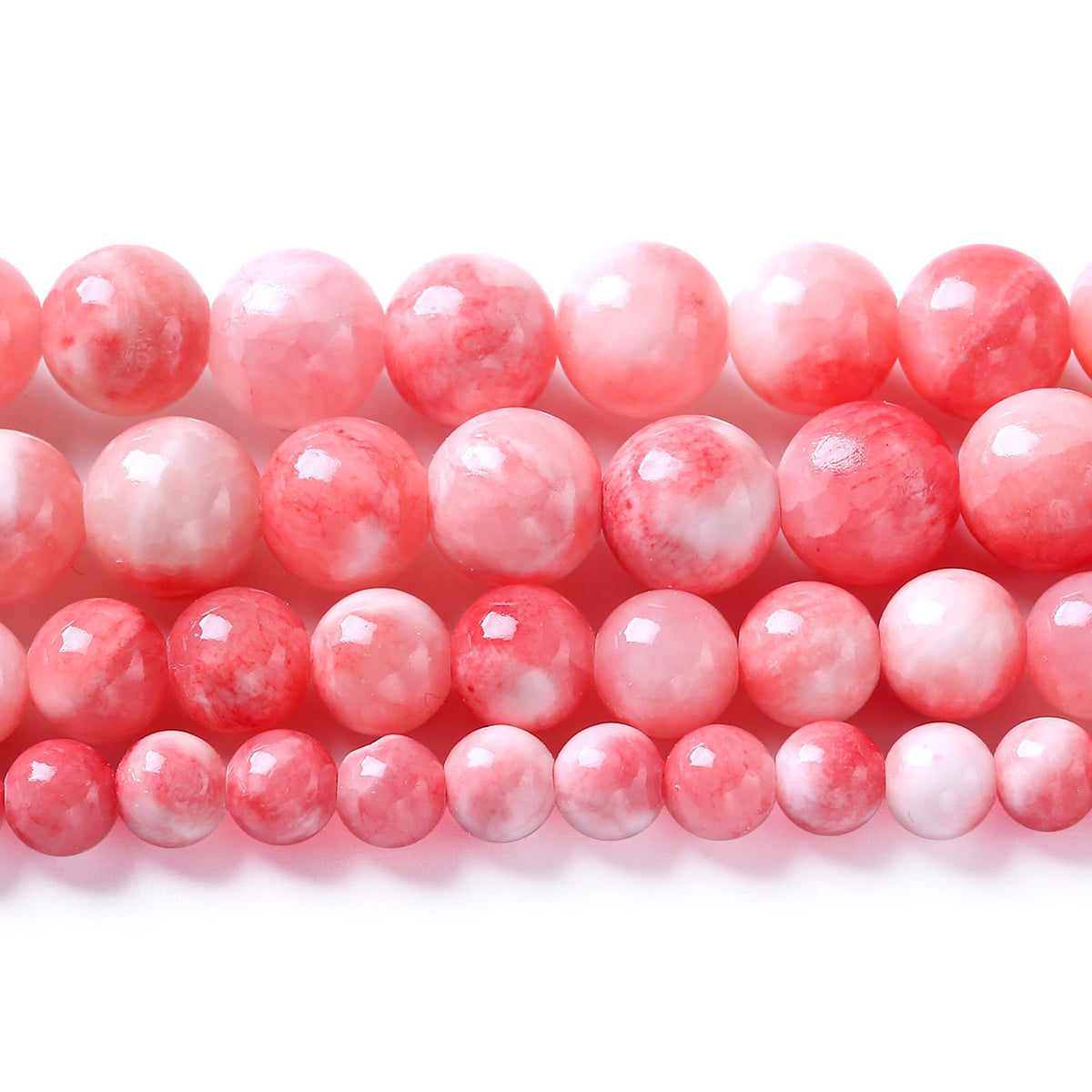 160PCS 4MM Pink Persian Jade Spacer Loose Beads for Jewelry Making DIY Bracelet Necklace 2 Strands