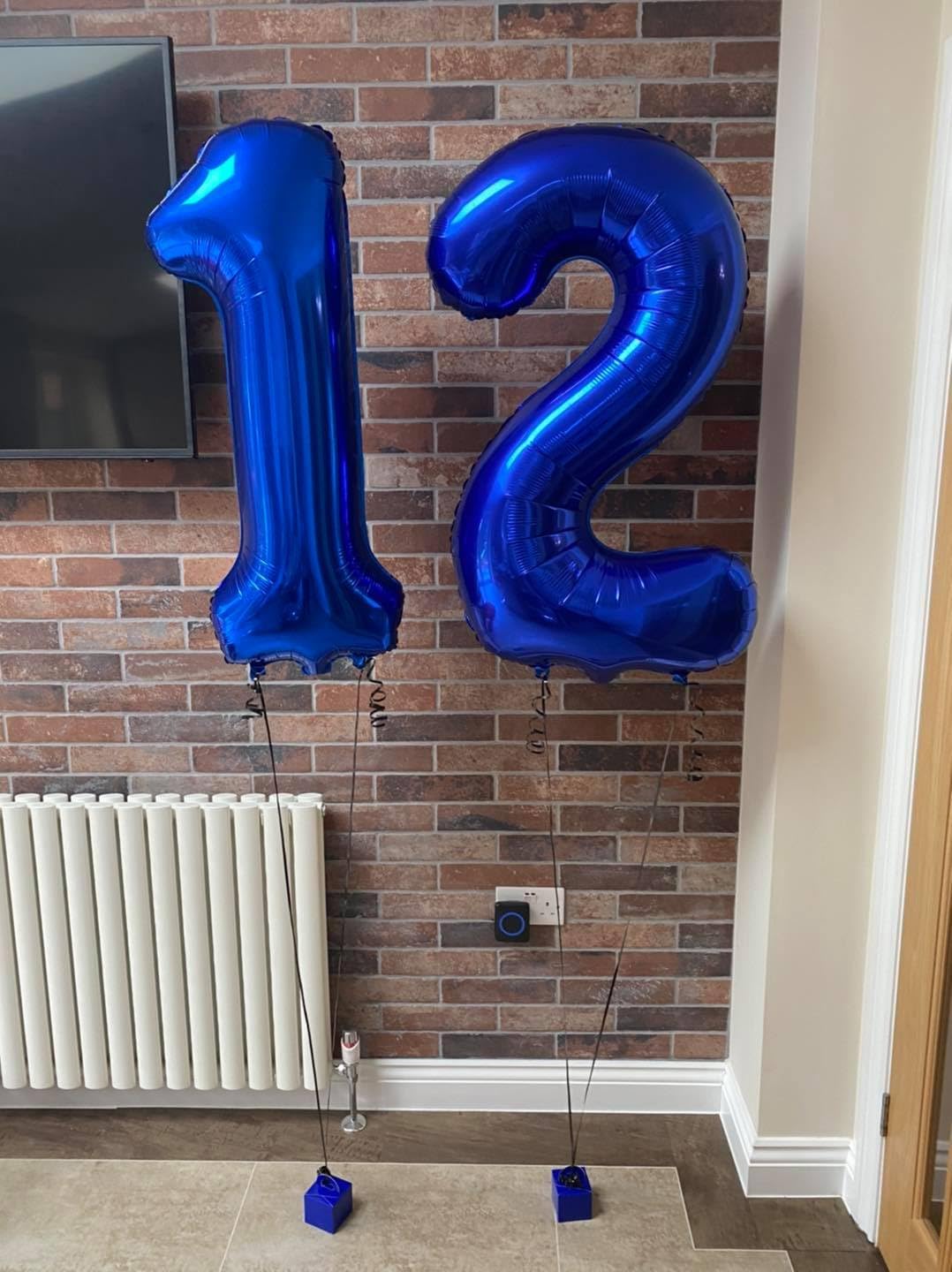 Metallic Blue Number 1 Balloon - 40 Inch First Birthday Decoration for Boys & Girls