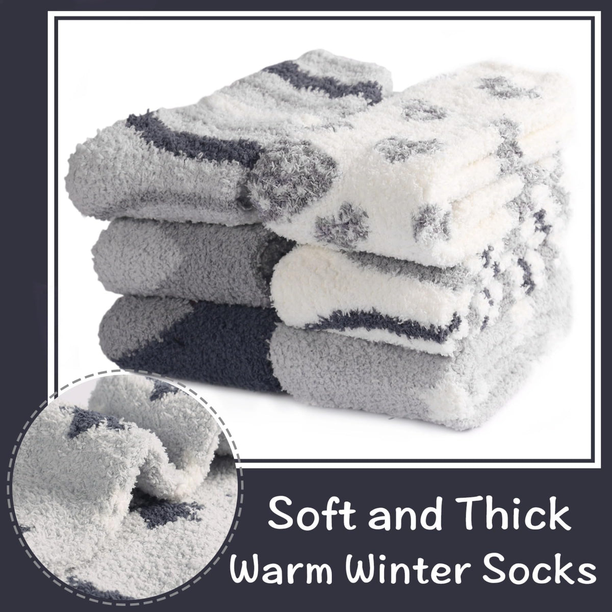 Horuru Fuzzy Socks for Women Fluffy Cozy Slipper Socks Fall Halloween Christmas Gifts Pumpkin Slippers