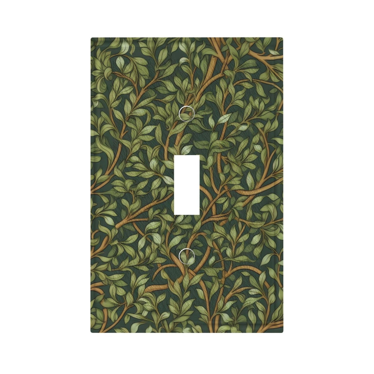 Azjincos Decorative Art Light Switch Covers Morris Leaves Single Toggle Wall Plate Decorative Switchcover Electrical Switchplate