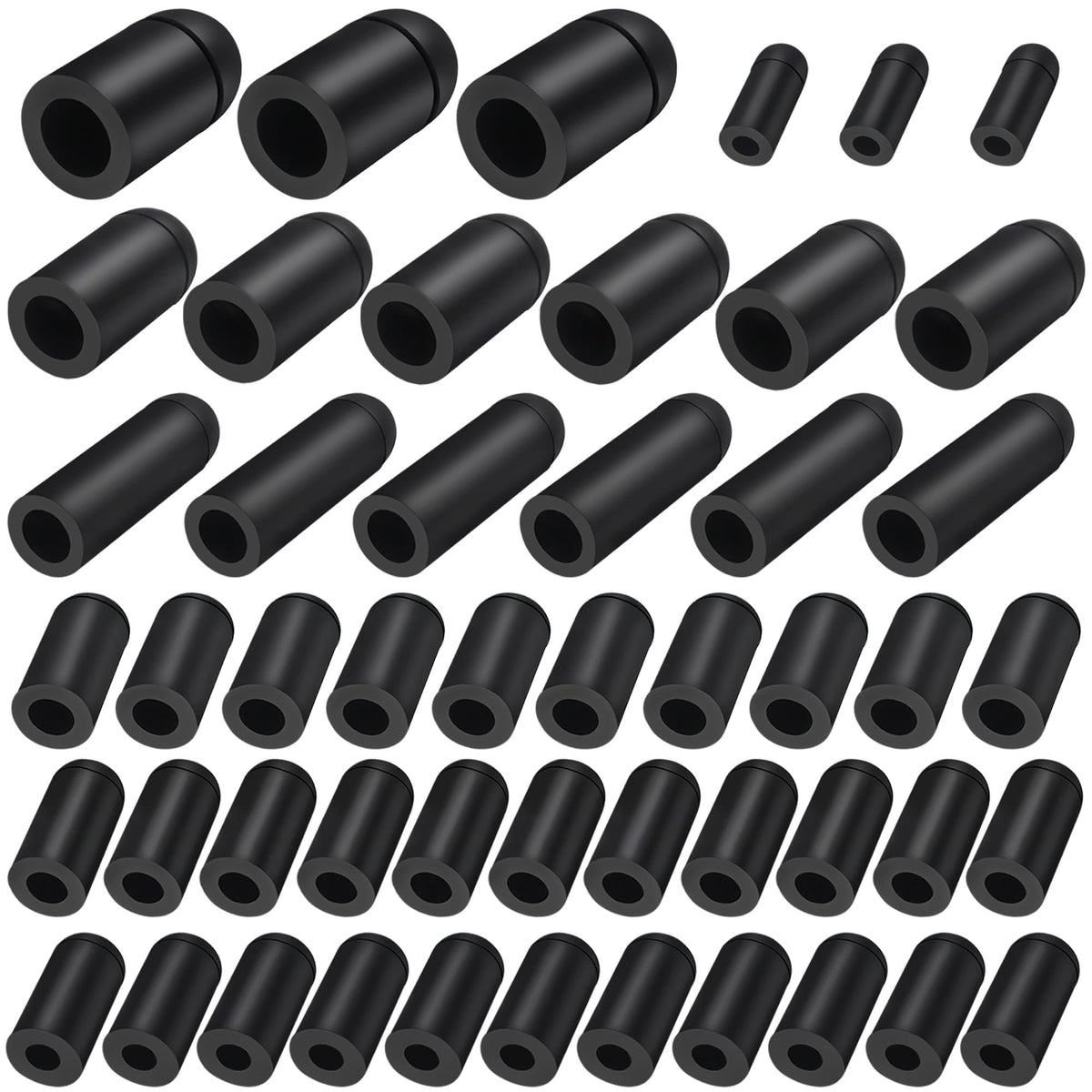 Rubber Vacuum Caps Plug Kit, 63 PCS Assorted Vacuum Plugs Hose End Caps Assortment Kit for Carburetor, Manifold, Automotive 3/16'' 5/16" 7/32" 1/4" 5/32'' 3/8'' 1/8“