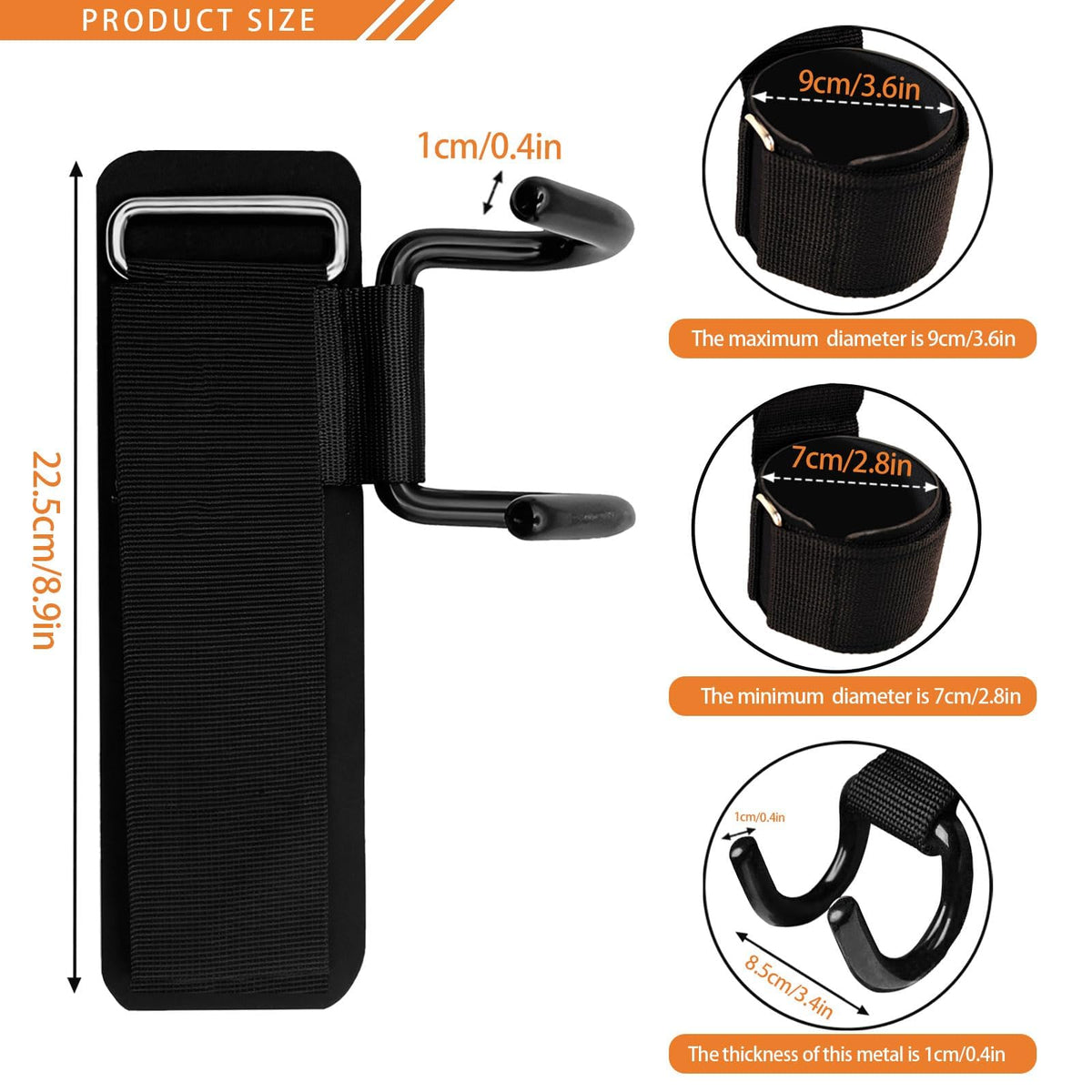 SPGOITRY Weight Lifting Hooks, 330 LB Weightlifting Grip Hooks, Heavy Duty Lifting Wrist Straps for Pull-Ups, Strength Training and Deadlifts, Wrist Strap Hook for Men and Women