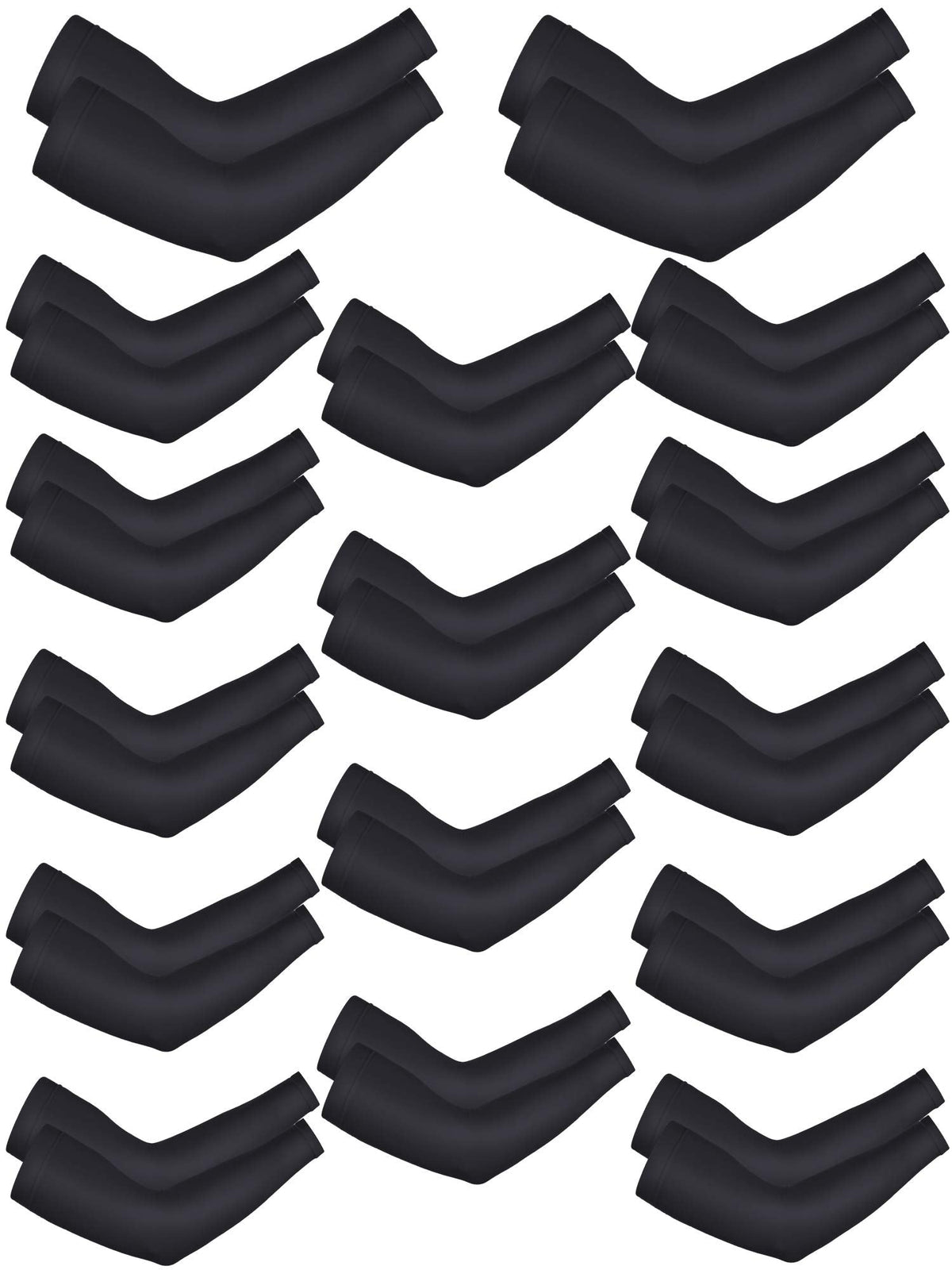 Bememo 16 Pairs UV Sun Protection Arm Sleeves for Men Women Cooling Arm Sleeves for Sports Workouts Tattoo Covers(Black)