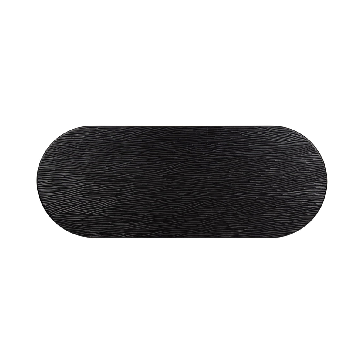 Kate and Laurel Yesenia Modern Capsule Mango Wood Console Table, 36 x 14 x 29, Black, Transitional Decorative Entryway Table with Textured Tabletop Design for Entry Decor Option
