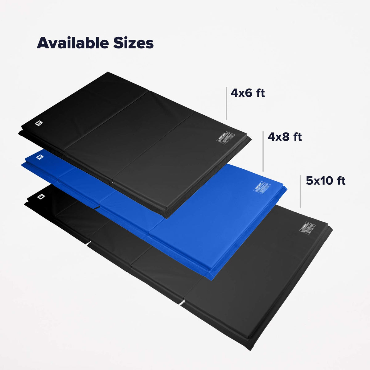 We Sell Mats Gymnastics Mat, Folding Tumbling Mat, Portable with Hook & Loop Fasteners