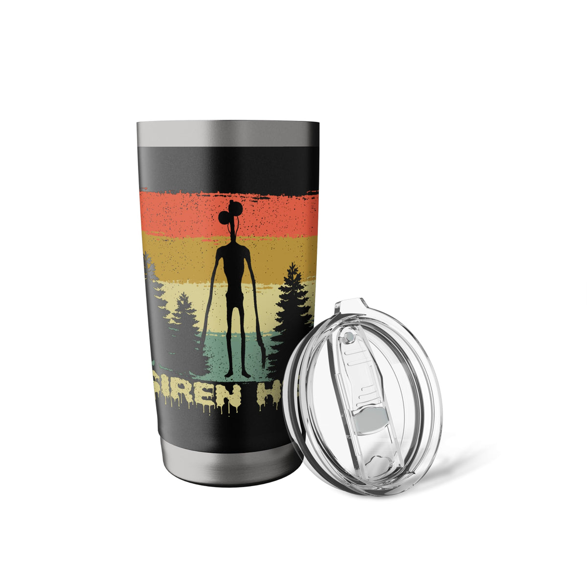 Monster Myth Siren Head Mysterious Creature Creepy Halloween Stainless Steel Insulated Tumbler