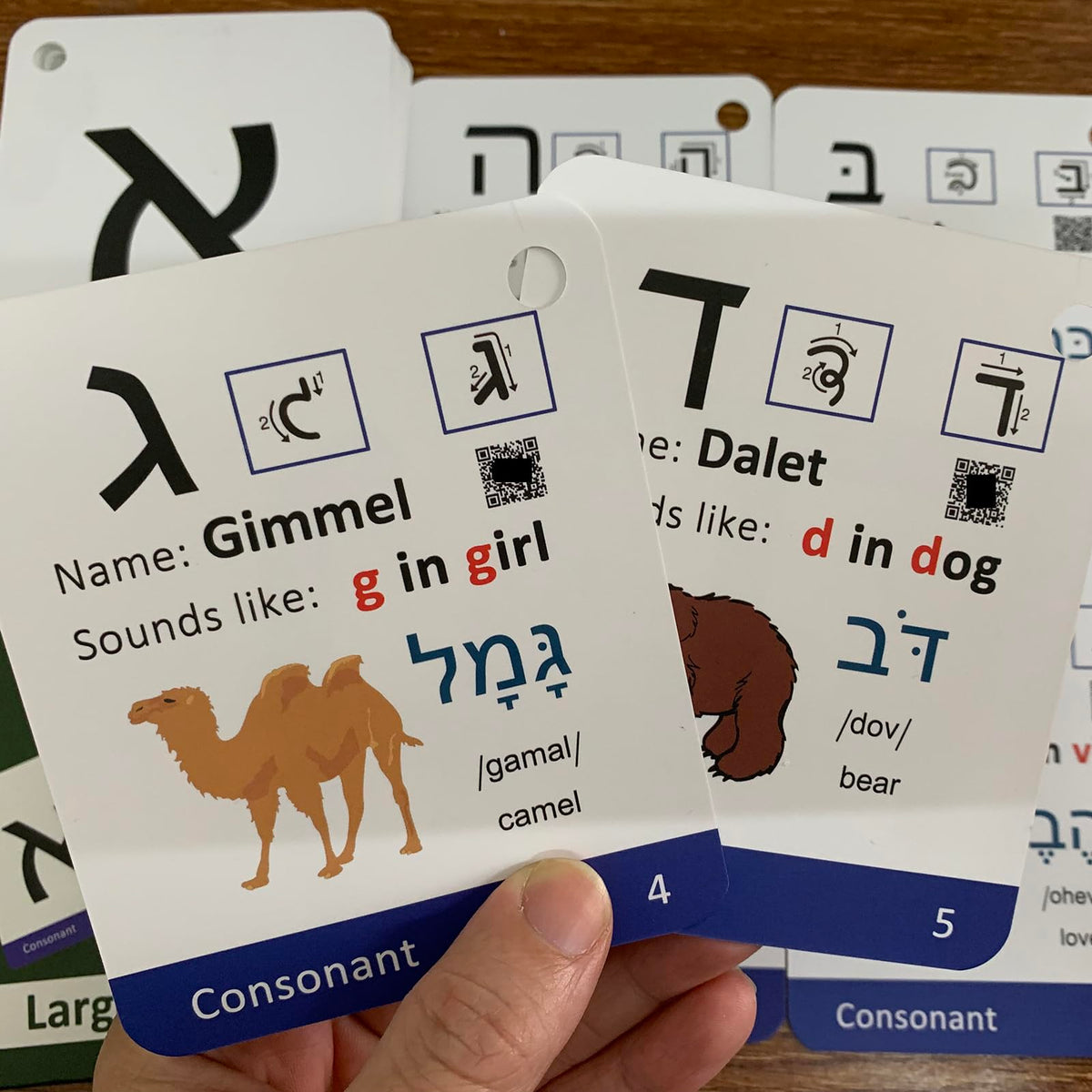 Woifish Biblical Hebrew Alphabet Flash Cards