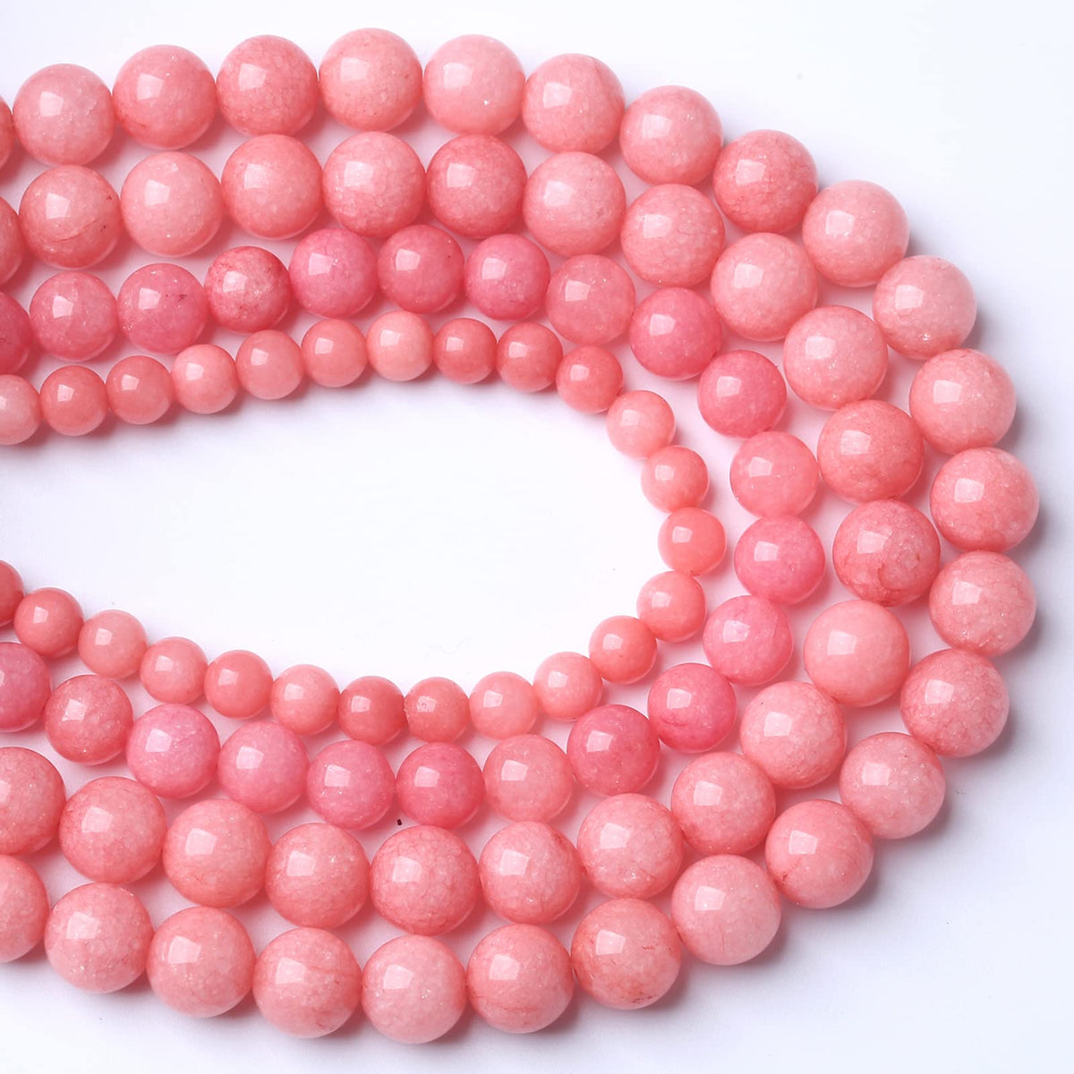 6MM 60PCS Natural Stone Pink Jade Beads Rhodochrosite Chalcedony Beads for Jewelry Making DIY Bracelet 1 Strand