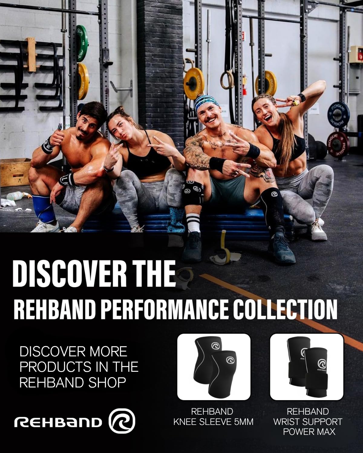 Rehband Elbow 5mm Compression Sleeve, Neoprene Elbow Sleeves for Weightlifting, Anatomical Design, Non-Slip & Close Fitting, Elbow Support Unisex, Colour:Carbon/Black, Size:X-Large