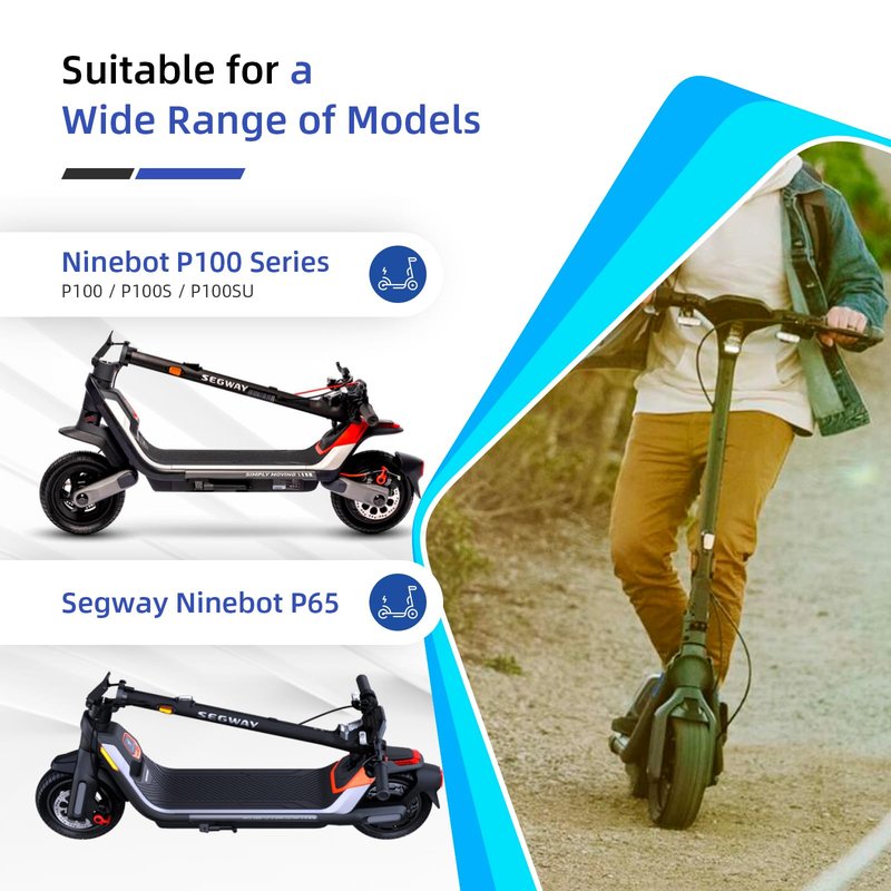 Ulip 10.5x2.75 Tubeless Tire for Segway Ninebot P65 P100 P100S P100SU Electric Scooter Thicker Tires Non-Slip Spare Wheels Scooter Accessories 2 PCS
