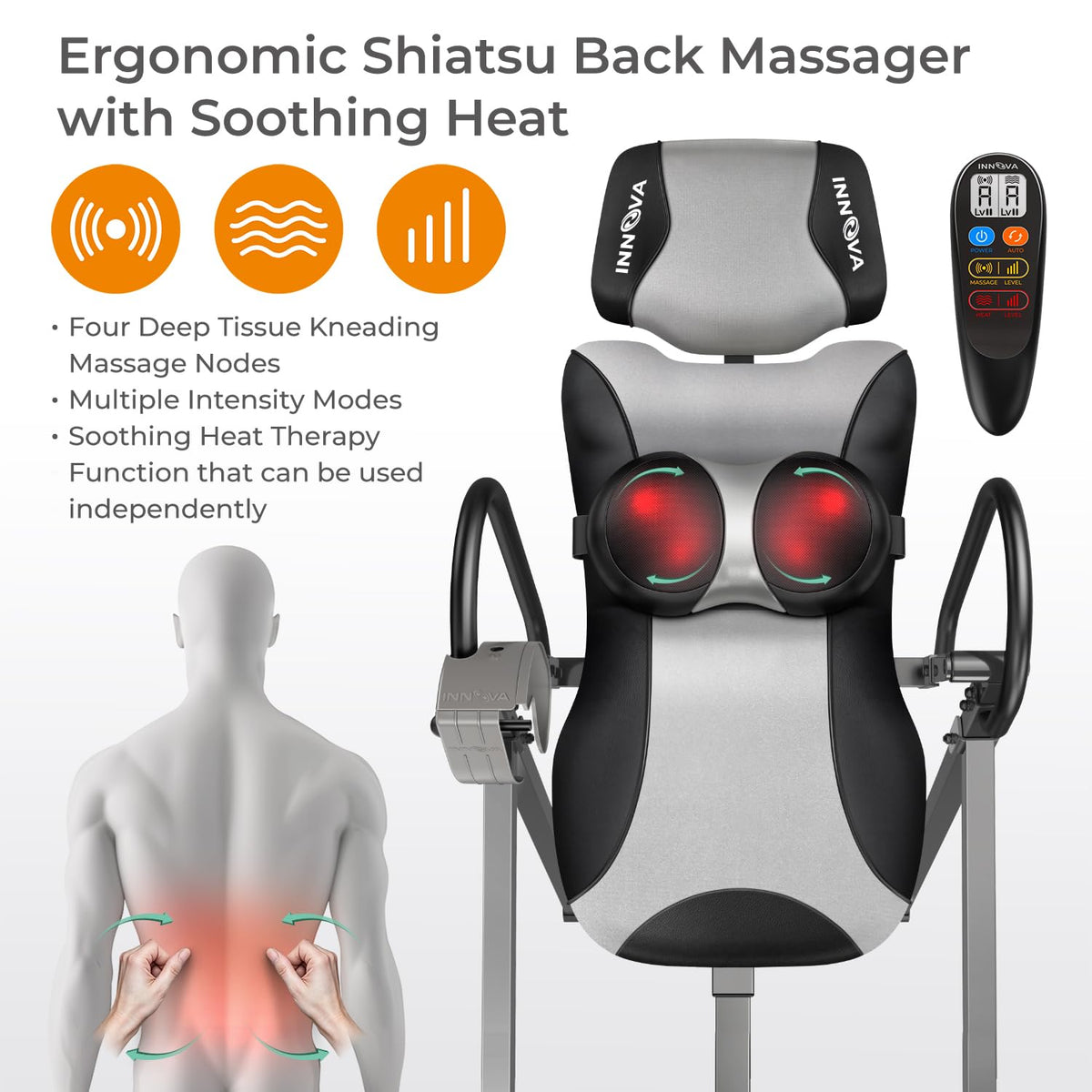 Innova ITM5000A Therapeutic Heat and Shiatsu Massage Inversion Table
