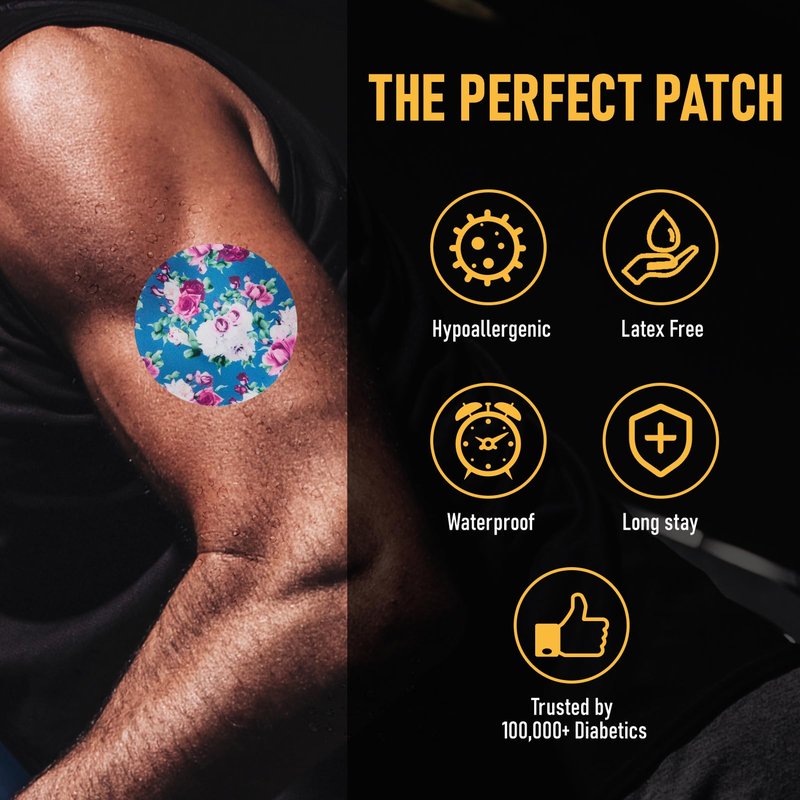 ANGTICS 30 Pcs Dexcom G7 Over Patches, Waterproof & Breathable CGM Sensor Patches, Flexible Pre-Cut Adhesive Tape, Long-Lasting Up to 10 Days Glucose Monitor Covers (Rosy Dream Sonnet)