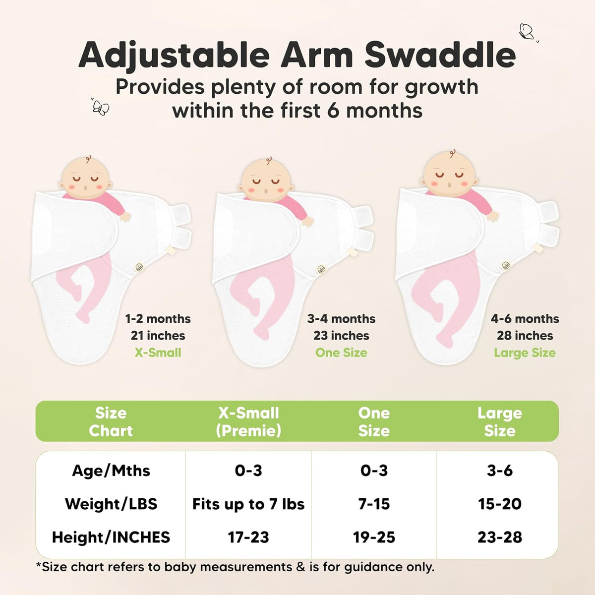 Angelic 3-Pack Organic Swaddles | Soft & Snug Baby Sleep Sacks for Newborns 0-3 Months
