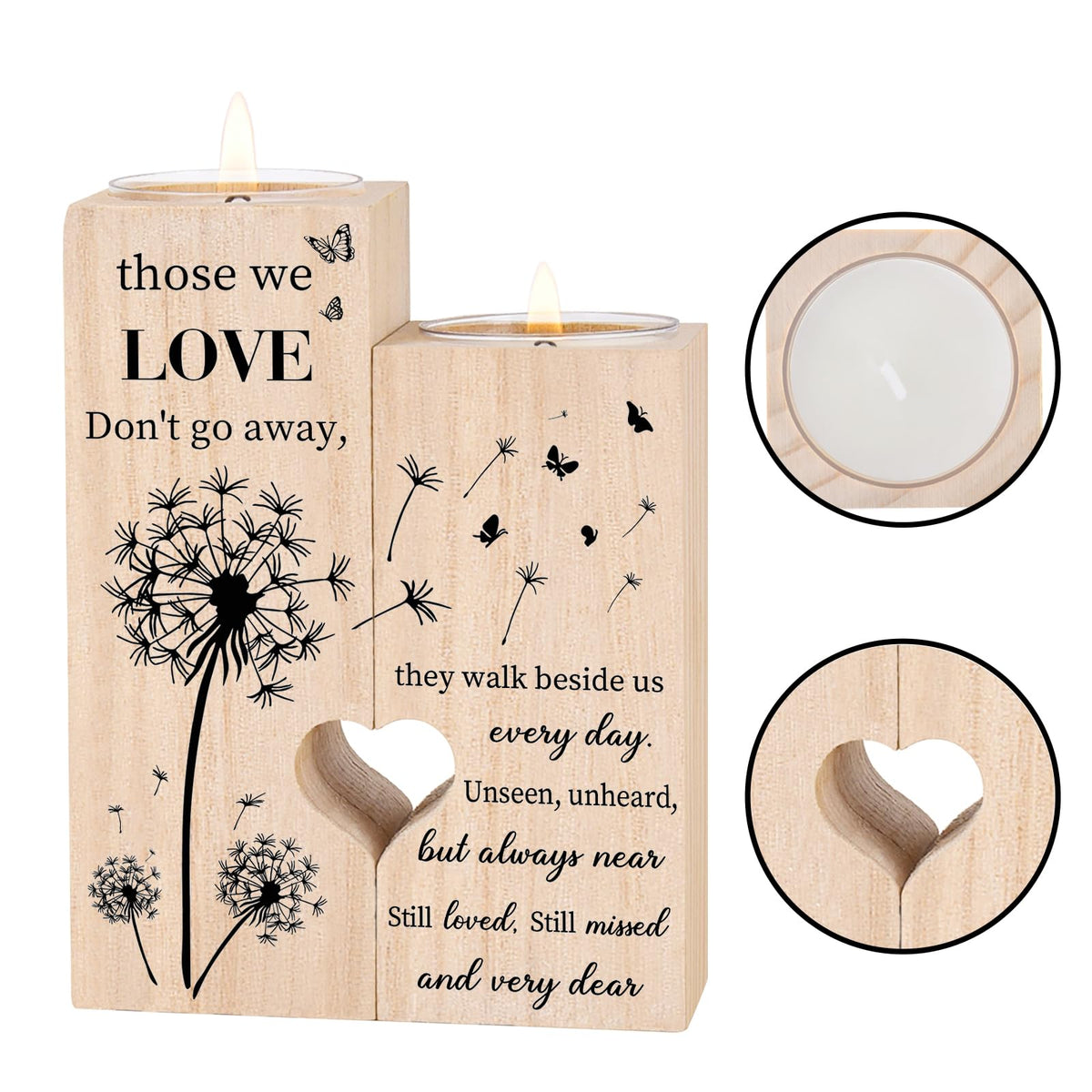 Sympathy Gifts for Loss of Loved One, Bereavement Candle Holders - Condolence Gift, Memorial Gifts for Mother Father Grandma