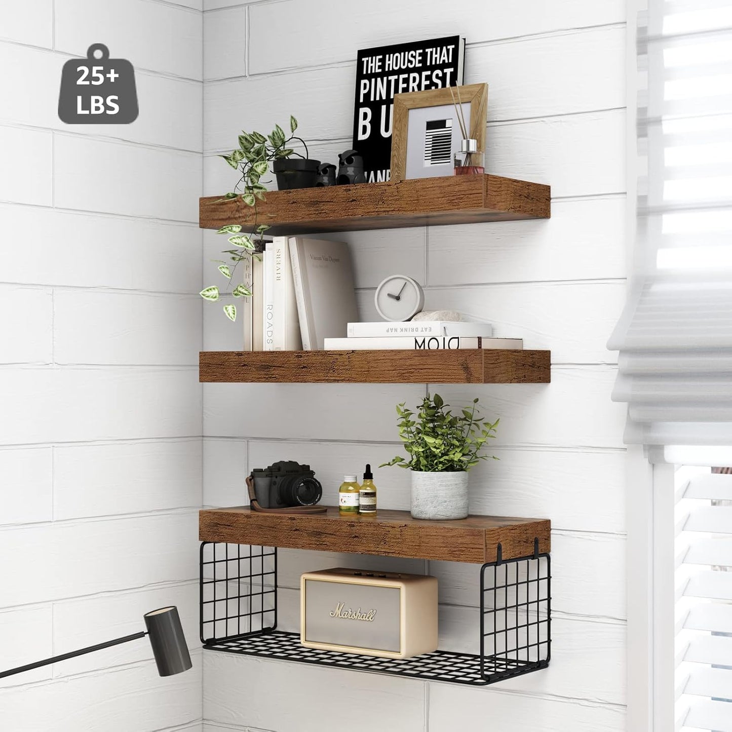 QEEIG Bathroom Shelves - Over Toilet Storage Set of 3 | Stylish Bathroom Decor Bundle