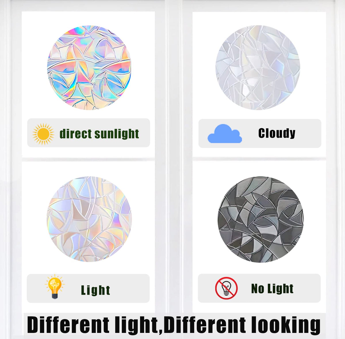 Fairy Anti-Collision Window Decals for Bird Strikes - Non-Adhesive Prismatic Clings, Rainbow Suncatcher Stickers to Save Birds From Collisions