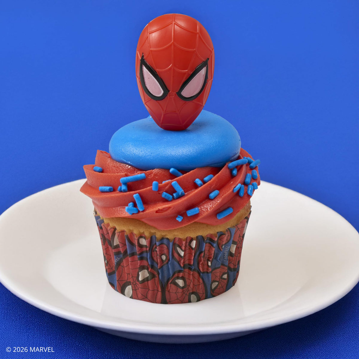 48 x Marvel Spider-Man Baking Cups By DecoPac | Standard Size Cupcake Liners | Greaseproof Paper Cases for Cupcakes, 1.8" x 1.25", Pack of 48