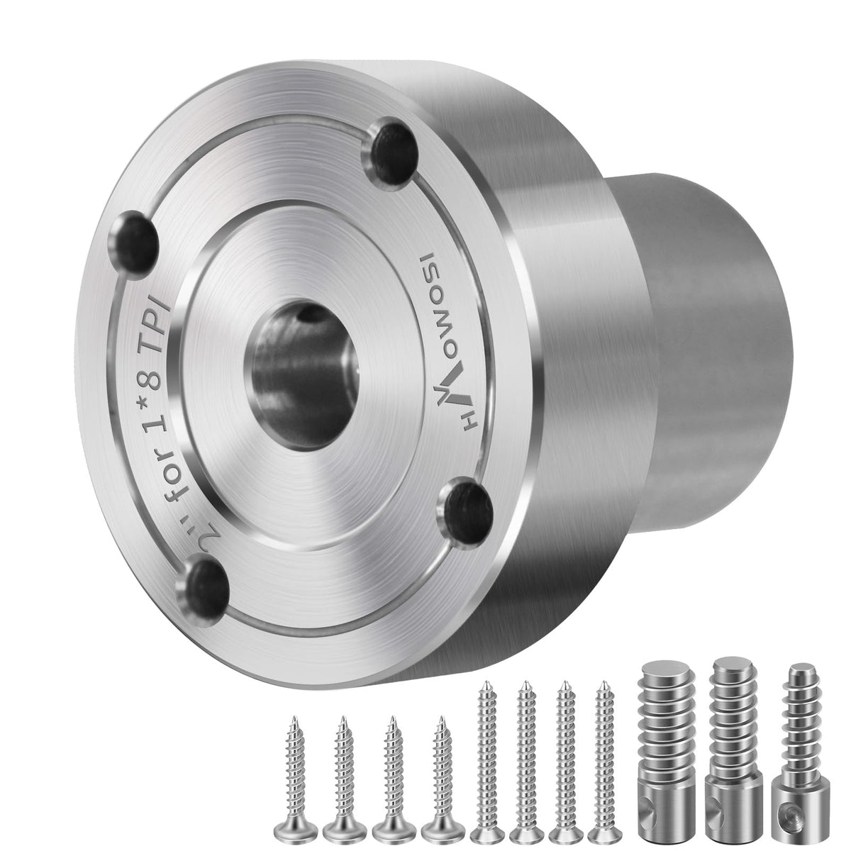 2" Steel Wood Lathe Faceplate,Faceplate for Wood Lathe,Lathe Face Plate Fit for 1" x 8TPI Spindle with Screwchuck