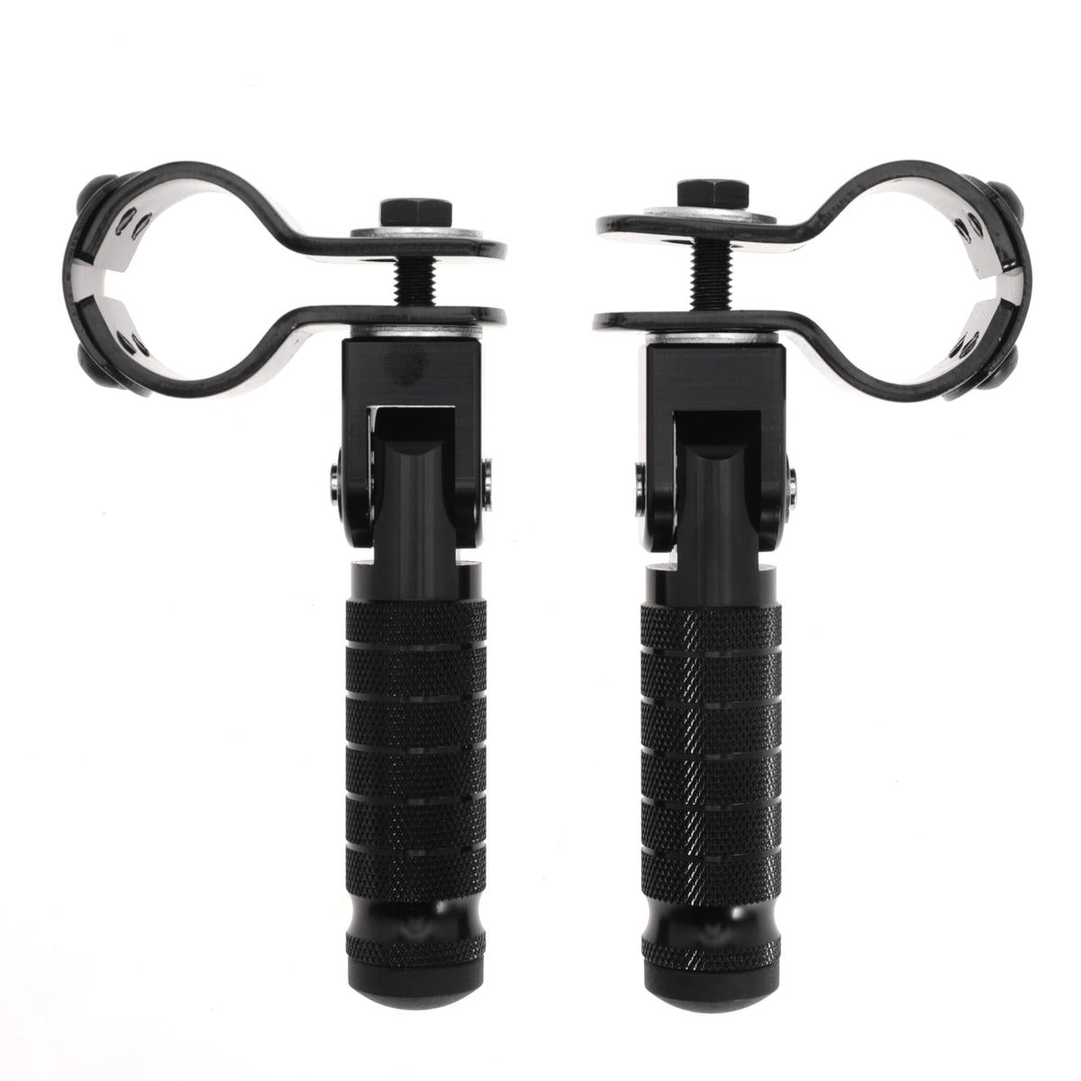 M8 Motorcycle Footrests For Yamaha For Honda For Suzuki For Aprilia 90 Degree Foldable Footpegs Motorbike MiniBike Dirt Pit Bike CNC Motorcycle Folding Footpegs Rearsets Folded Footrest (Black)