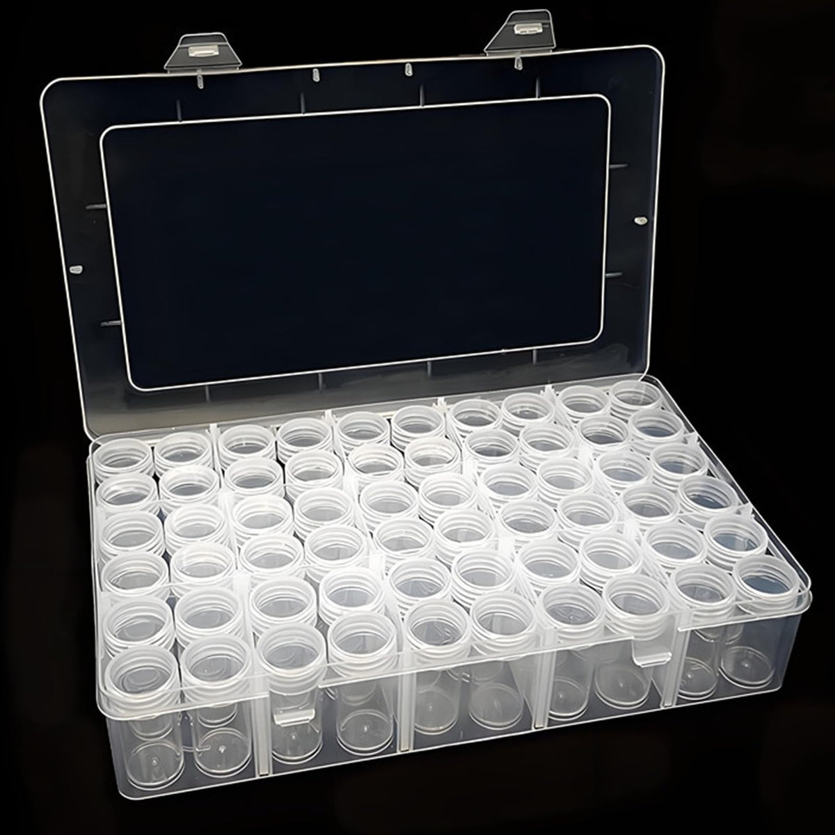 Huacan 60 Grids 5D Diamond Painting Box Storage Containers with Label Stickers for Beads Seeds Crafts