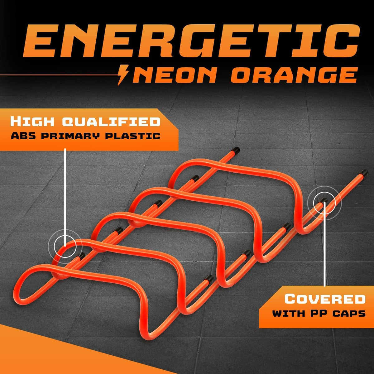 Yes4All Agility Speed Training, Agility Hurdles for Athletes, Speed and Agility Training Equipment for Soccer, Basketball, Football Hurdle Training – 10 Hurdles with Carry Strap
