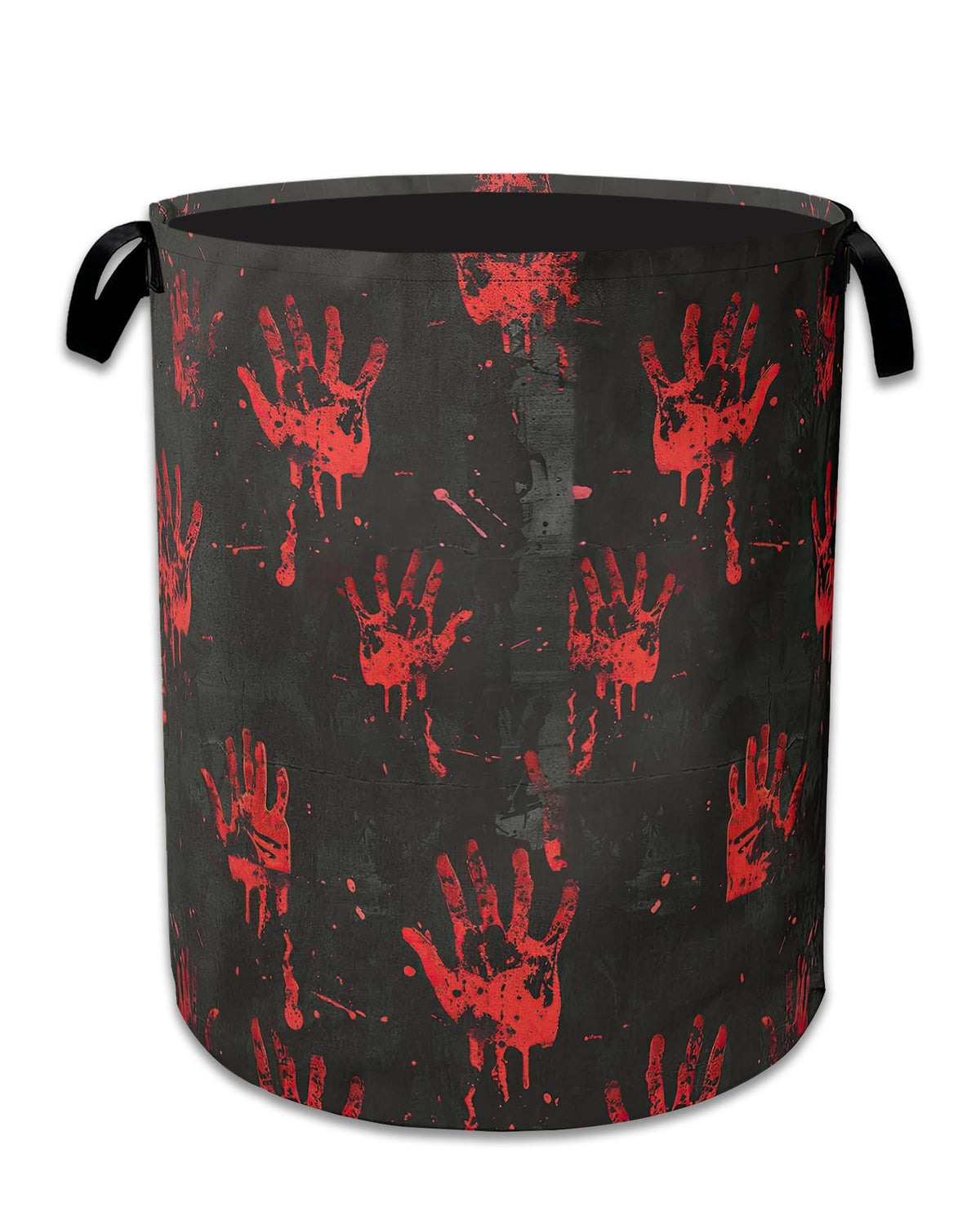 Halloween Blood Spatter Hand Laundry Basket Collapsible Laundry Hamper, Oxford Cloth Storage Bin for Room/Bathroom/Bedroom/Dormitories 16" X 20.8"