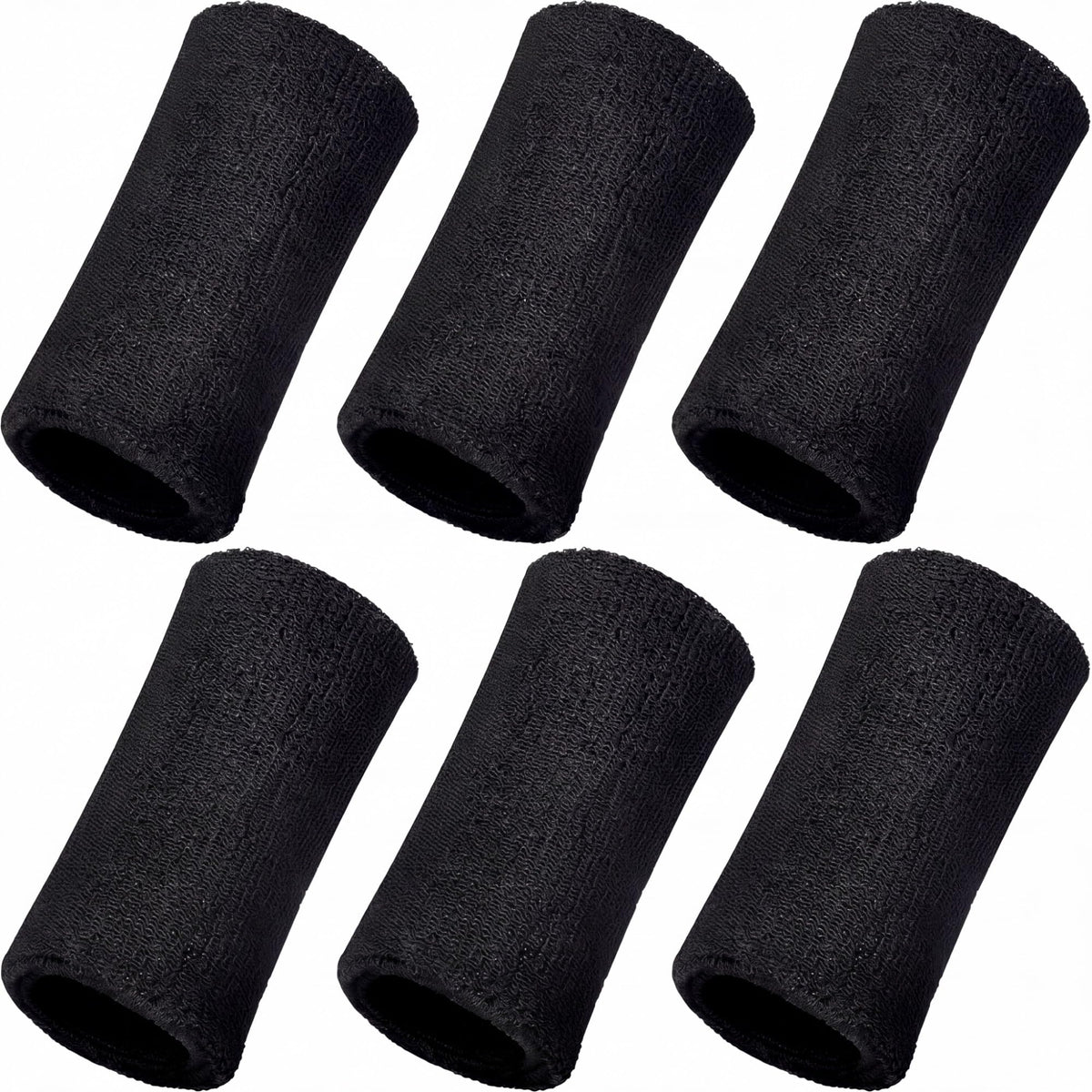 WILLBOND 6 Inch Wristbands Paris Sports Competitions Supplies Sport Long Wrist Bands Sweatband Elastic Athletic for Gym Tennis Outdoor Activity(Black)
