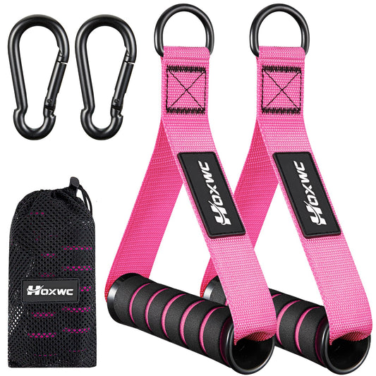 HOXWC Gym Exercise Handles, Replacement Fitness Equipment for Strength Trainer, Heavy Duty Cable Machine Handles for Pulleys, Gym Equipment, Resistance Bands, Home Gym Add On Equipment