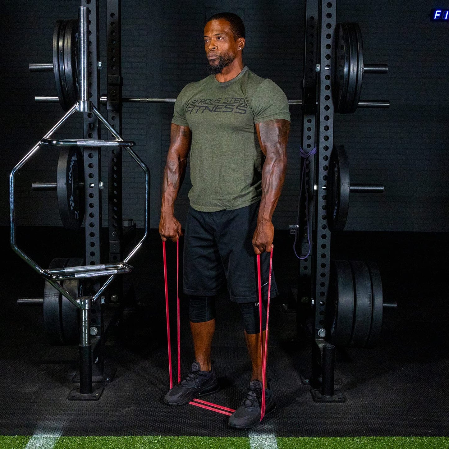 SERIOUS STEEL FITNESS Assisted 41" Pull-Up Band, Resistance & Stretching, Powerlifting & Pull-ups (#2 Red - Single Band)