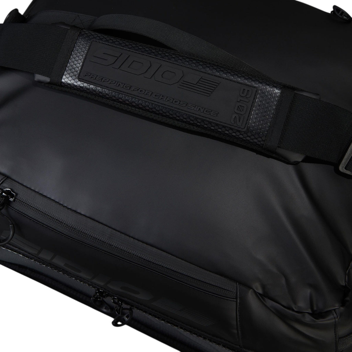 SIDIO Duffel Bag With Storage Bin - Heavy Duty Storage Crate Carrier - Includes Travel Bag, Full-Size Standard Container, and Two Dividers Compatible Organizer Bins (Black)