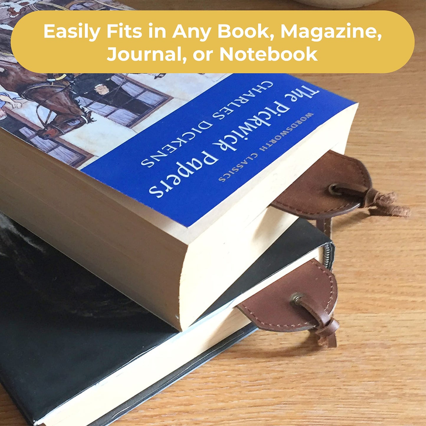 Sovereign-Gear Premium Leather Bookmark | Elegant Smart Bookmark for Men and Women | 2-Pack Leather Bookmarks with USA Flag & Eagle for Readers, Writers, and Book Lovers (7x2)