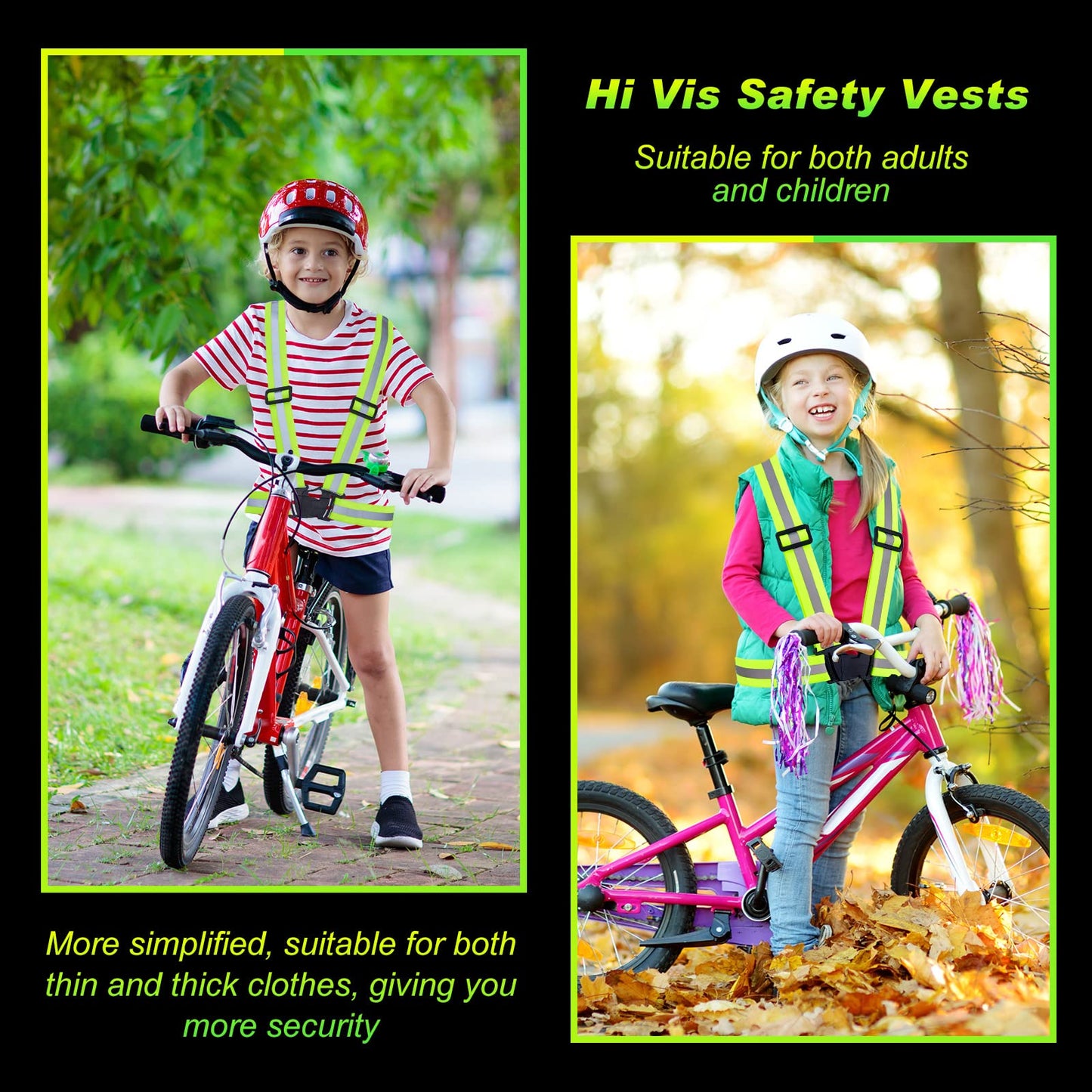 Hercicy 30 Pcs Reflective Vest High Visibility Safety Vests, Adjustable Running Gear Straps Lightweight Reflector for Construction (Yellow)
