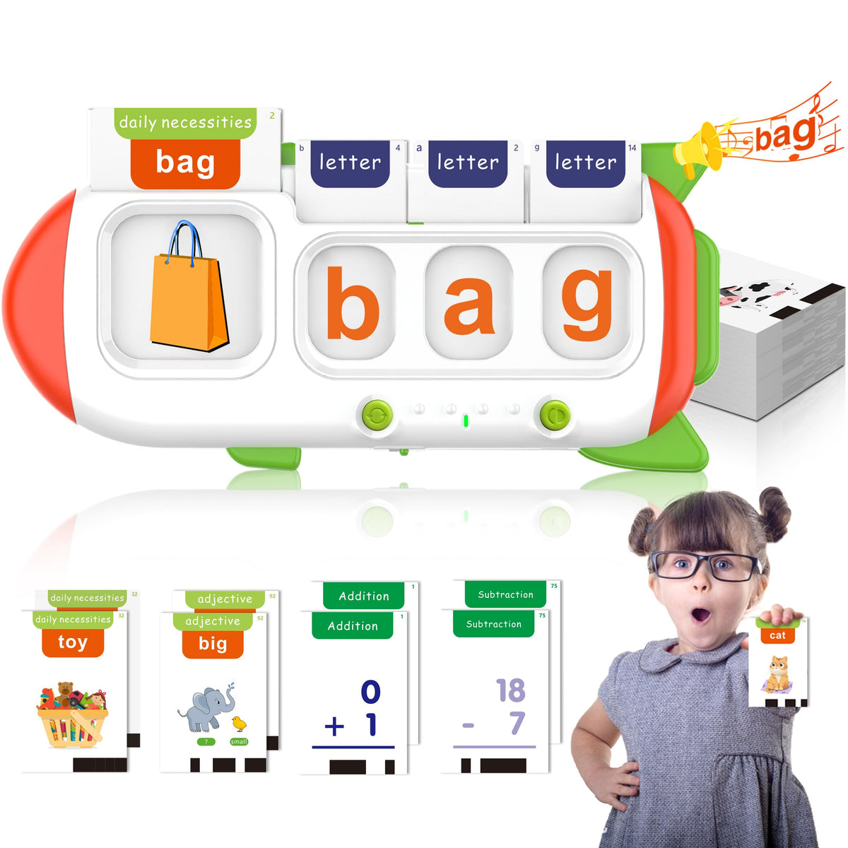 Cool Math Games & Talking Flash Cards for Toddlers 5-7 Years Old,Speech Therapy with 102 Sight Words and 56 Math Flash Cards,Sensory Toys for Kids with Autism,Ideal Gifts for Boys & Girls