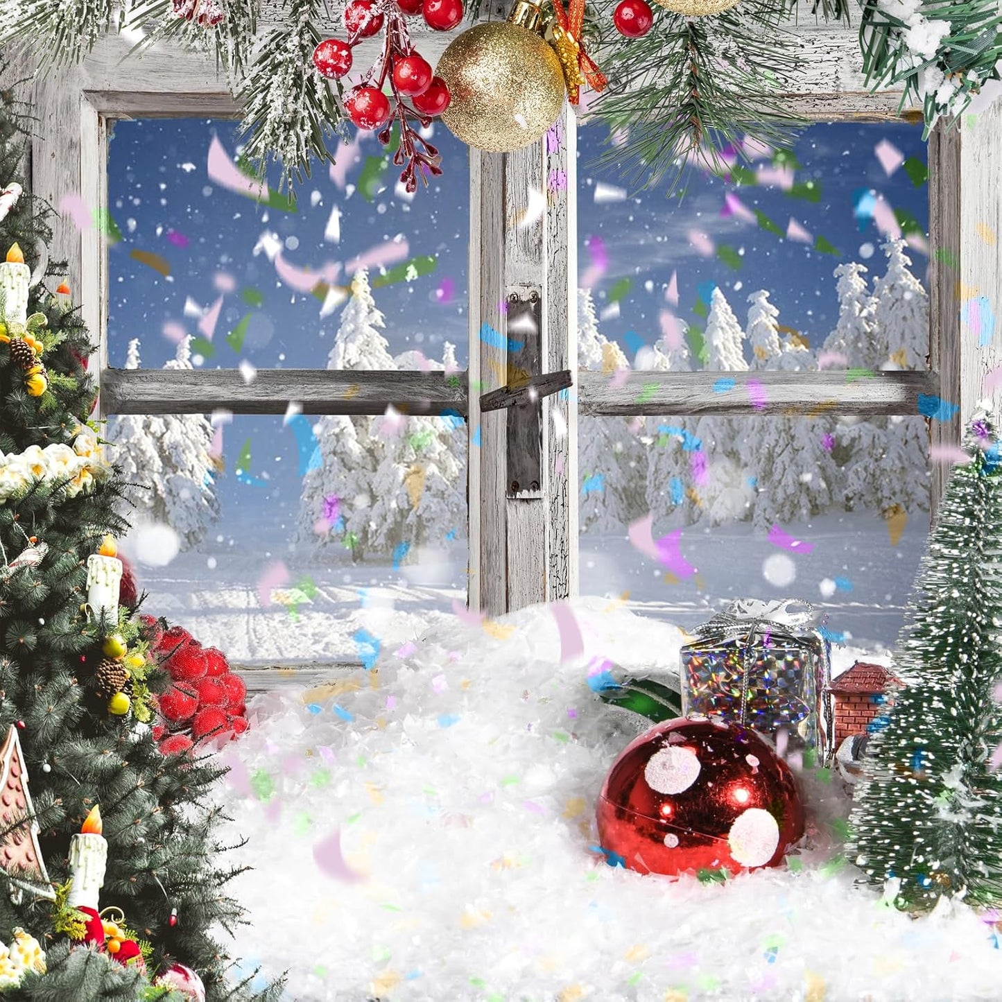 Skiennix Fake Snow Decor - Glittery Artificial Snow for Crafting & Holiday Decorations | 5.3 Ounce