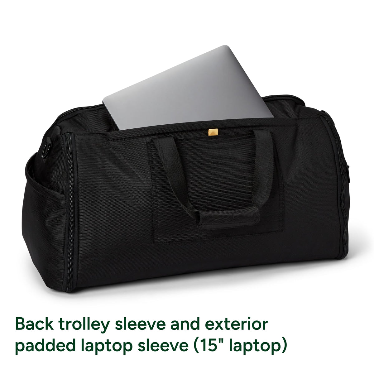 Halfday Convertible 2-in-1 Premium Garment Duffel Weekender Bag 45L: Wrinkle-Free Travel (Hanging Suit Compartment, Shoe Pockets, Trolley Sleeve), Balistic Nylon Carry-on, Jet