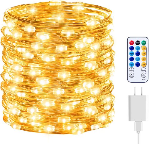 Fairy Lights - 200 LED Waterproof String Lights with Remote & Timer | 66 Feet for Bedroom & Party Decor