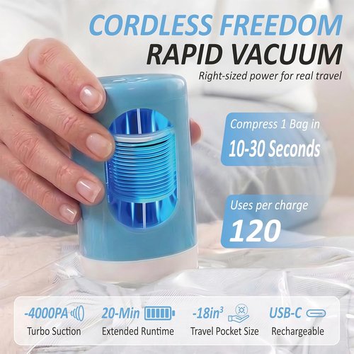 Cozy Essential Vacuum Storage Bags - Space Saver with Rechargeable USB Pump | 12 Combo for Clothes, Blankets & Bedding