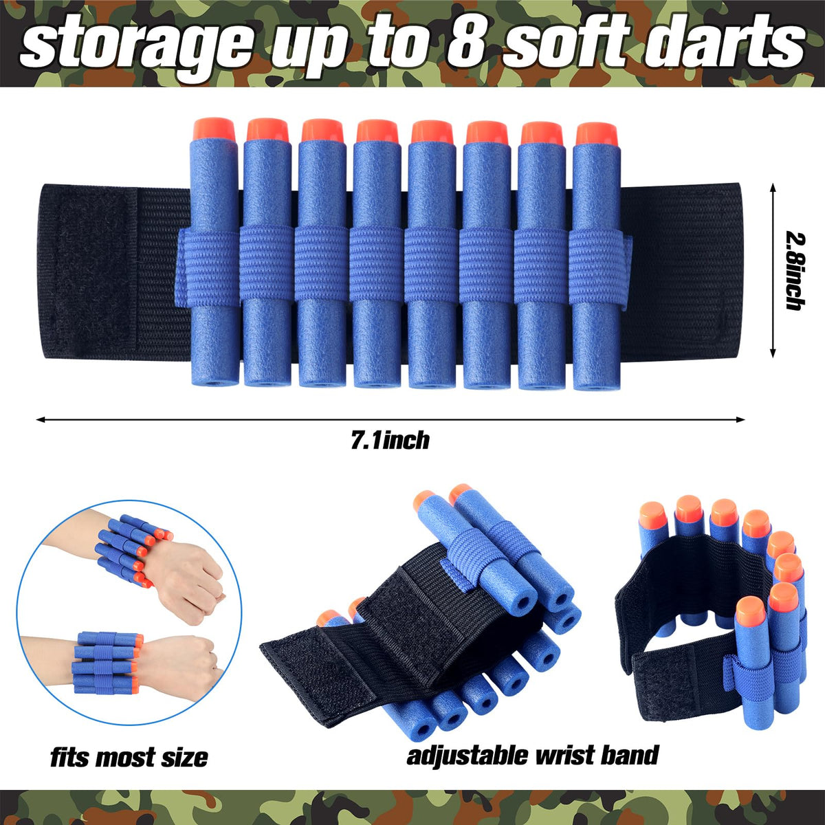 Sosation 16 Sets Kids Tactical Vest Compatible with Nerf Party Favor Accessories, Face Mask Wrist Ammo Holder Toy Gift Supplies Boys (Orange and Blue)