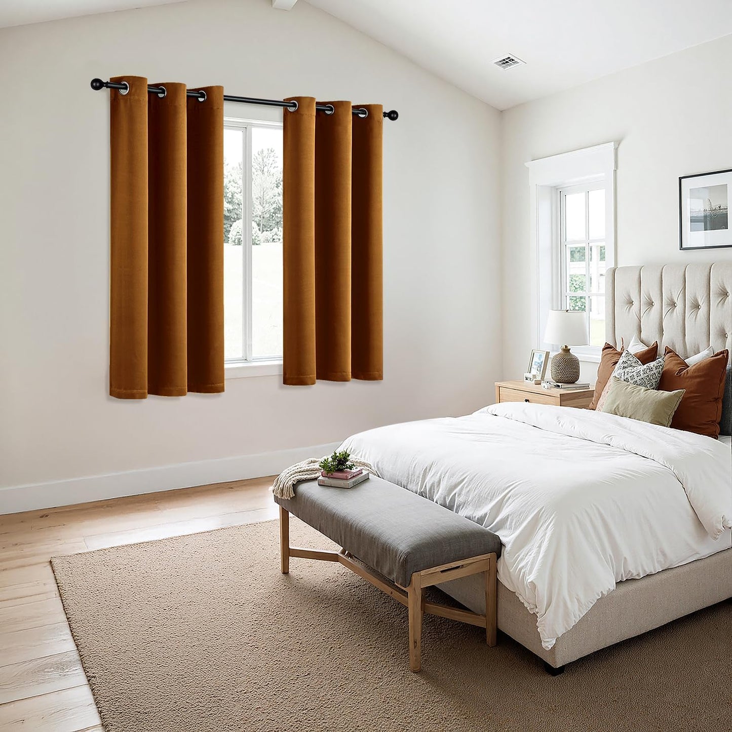 MIULEE Blackout Curtains - Thermal Insulated Room Darkening Drapes for Bedrooms & Living Rooms | 40 x 45 Inches, 2 Panels